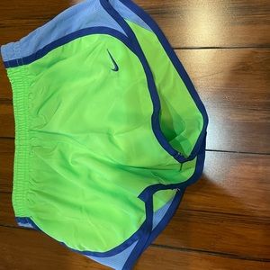 Blue and green shorts